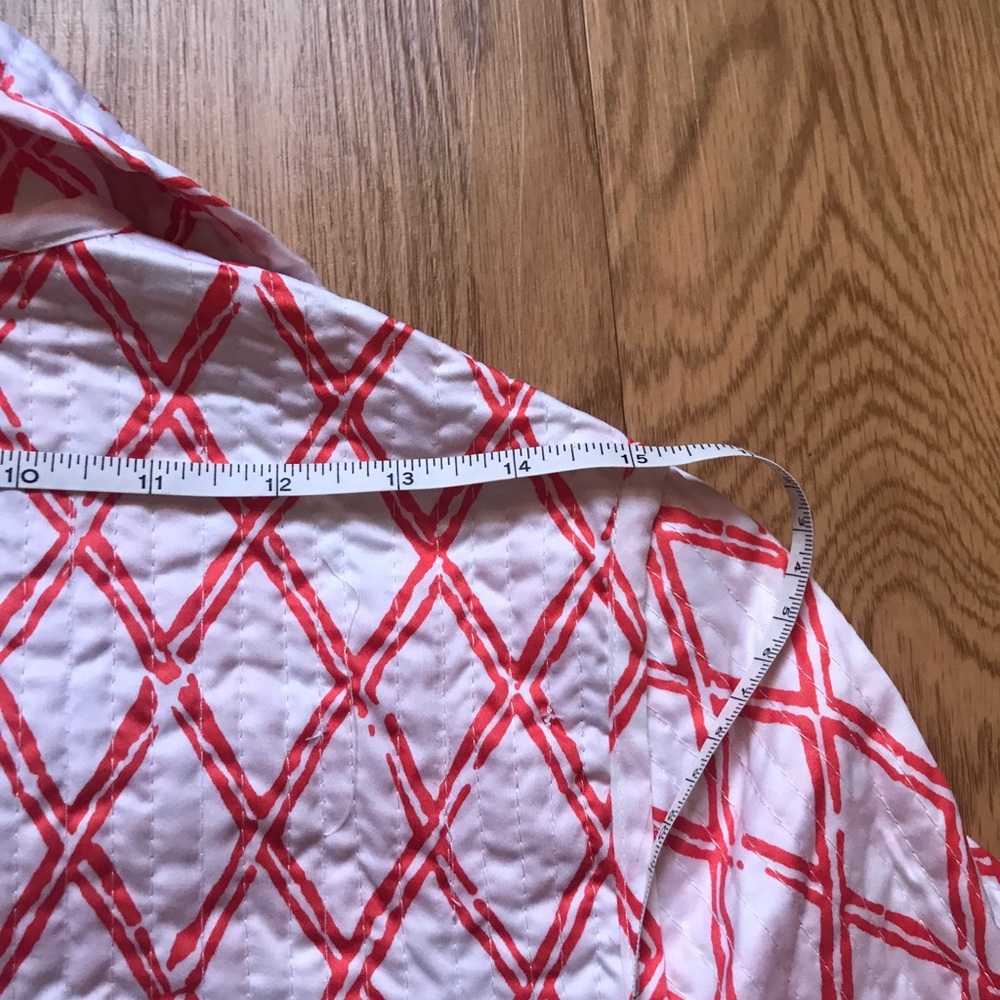 Patty Kim Reversible Cotton Jacket in Fuchsia and Coral, Pockets on Both Sides - Picture 9 of 12